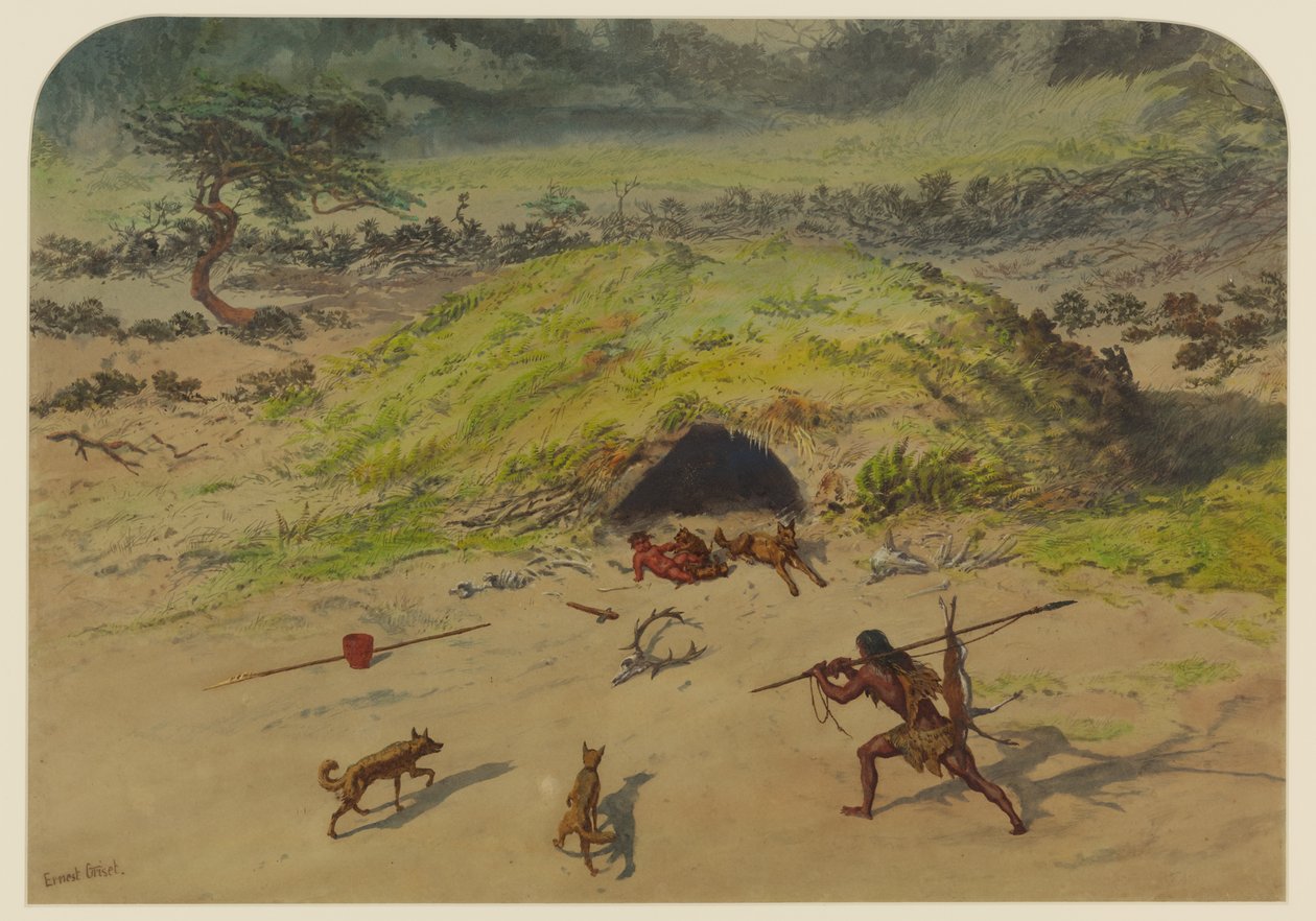 Prähistorische Szene von Ernest Henry Griset