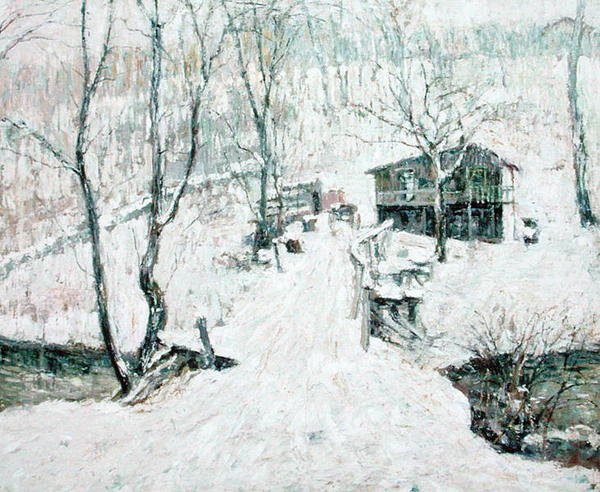 Landschaft im Winter von Ernest Lawson