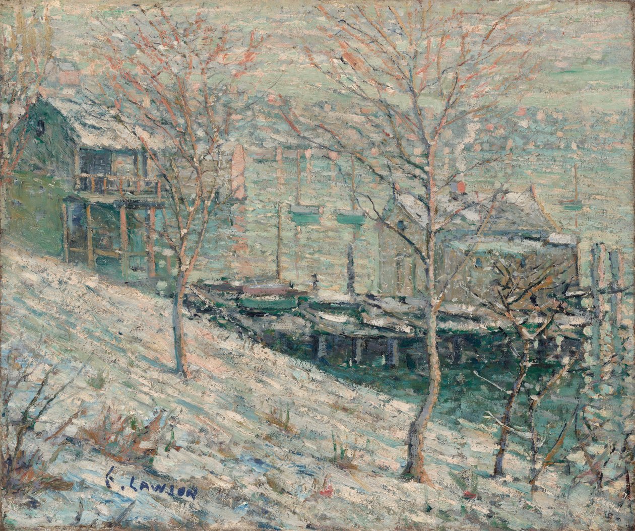 Winterlandschaft am Harlem River von Ernest Lawson