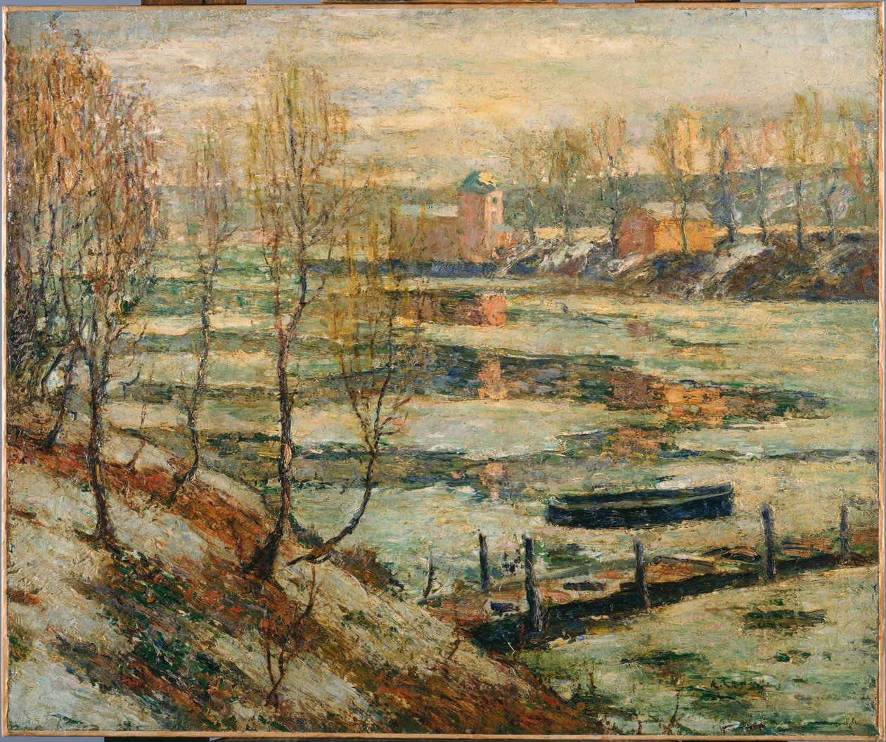 Eis im Fluss von Ernest Lawson