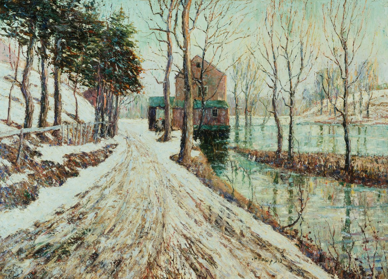 Schmelzender Schnee von Ernest Lawson