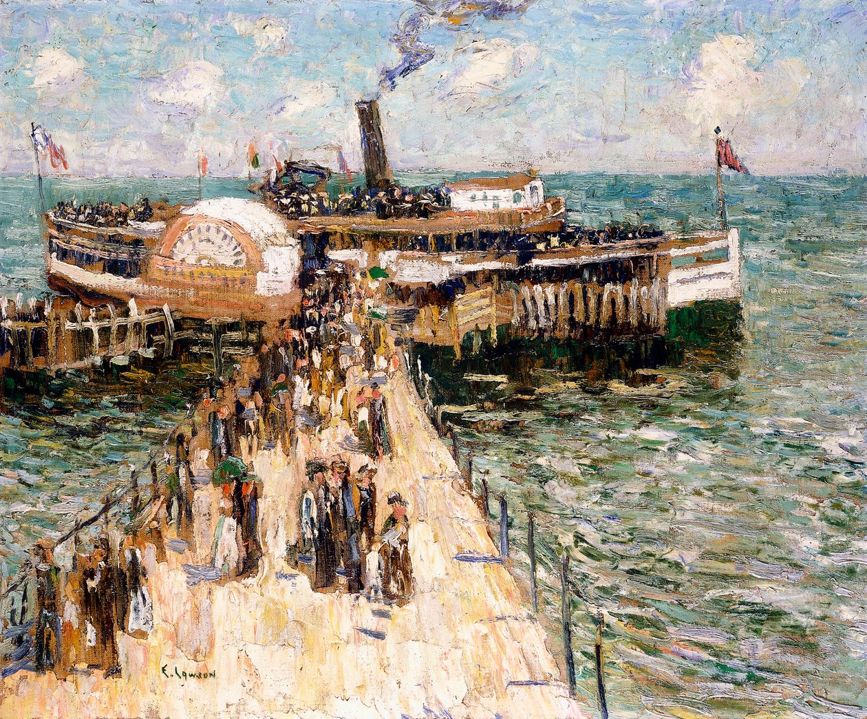 Das Ausflugsboot von Ernest Lawson