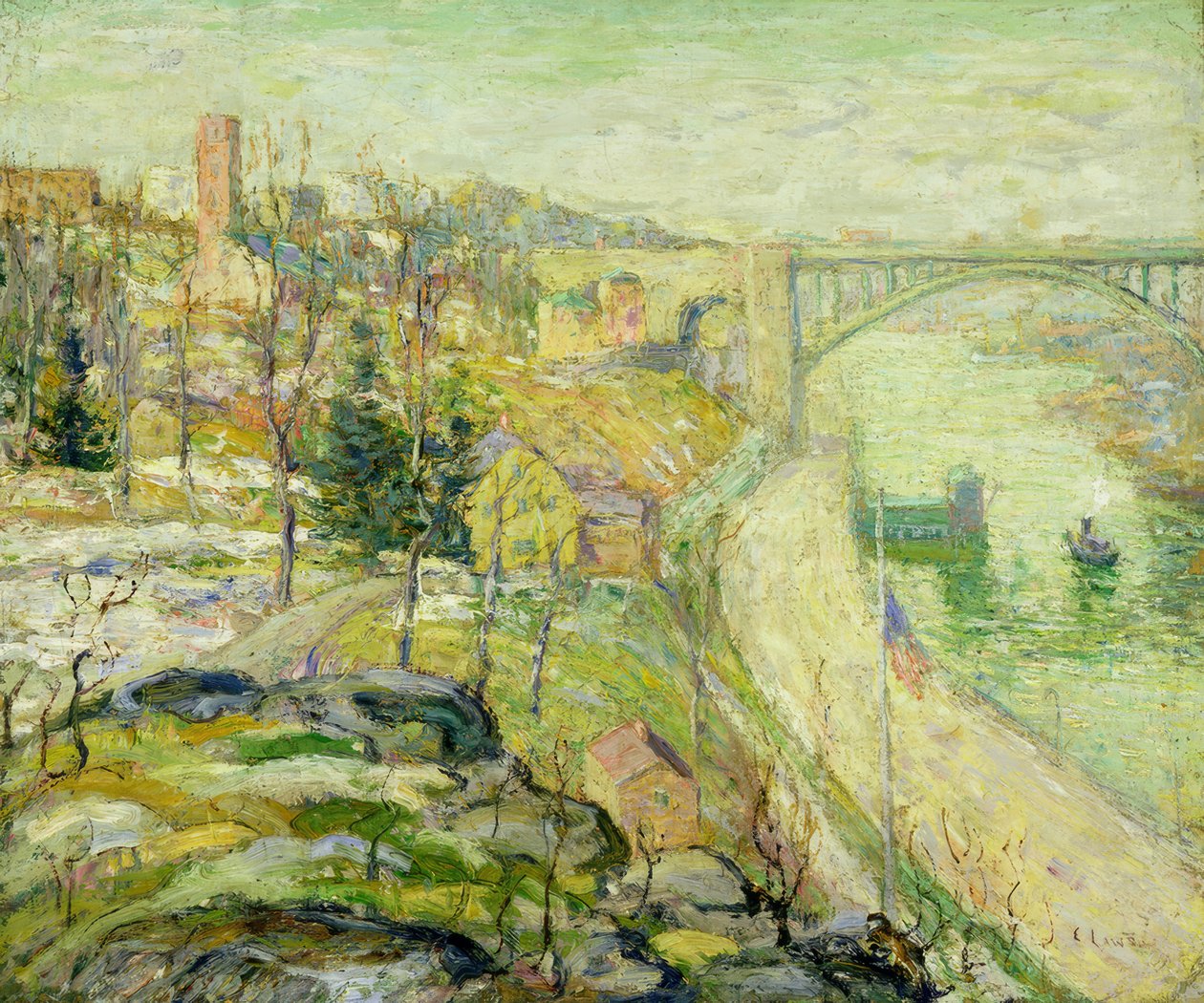 Washington Bridge, New York City von Ernest Lawson