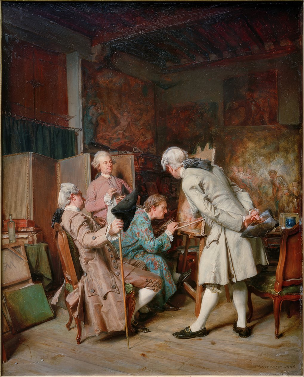 Die Liebhaber der Malerei von Ernest Meissonier