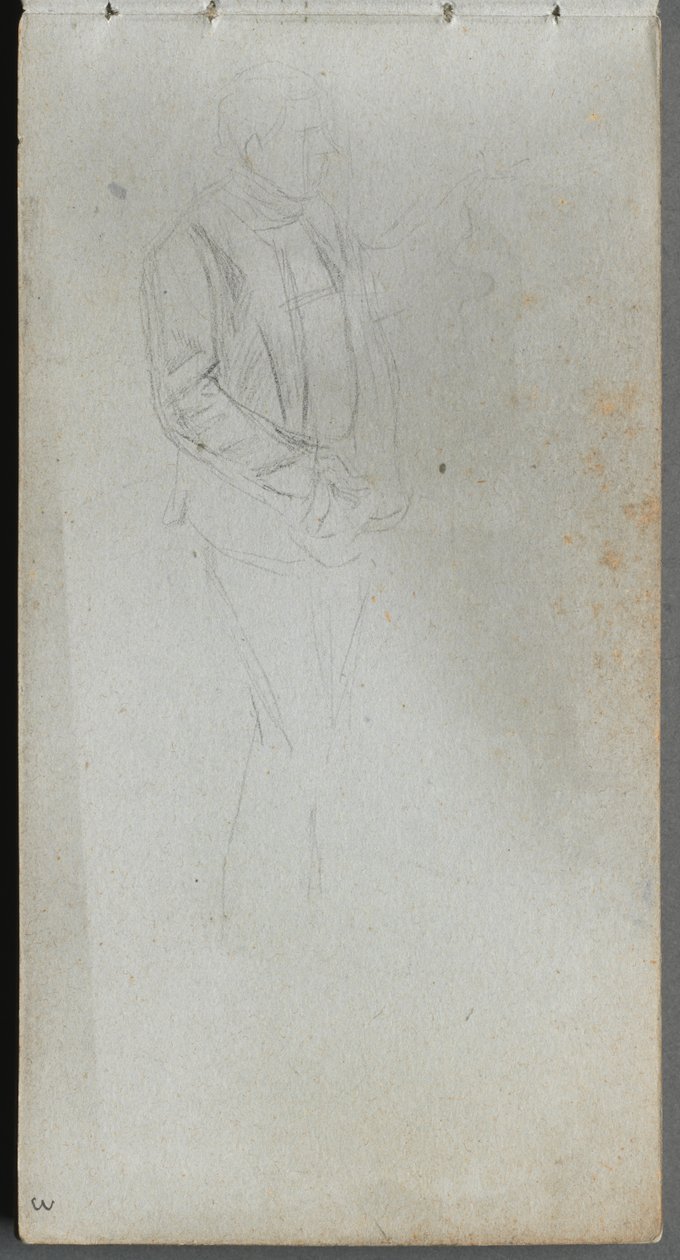 Skizzenbuch, Seite 03: Figurenstudie von Jean Louis Ernest Meissonier