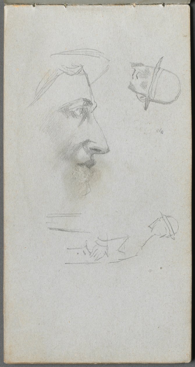 Skizzenbuch, Seite 14: Figuren von Ernest Meissonier