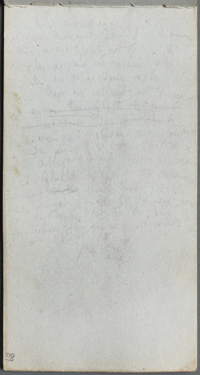 Skizzenbuch, Seite 89: Notizen von Ernest Meissonier
