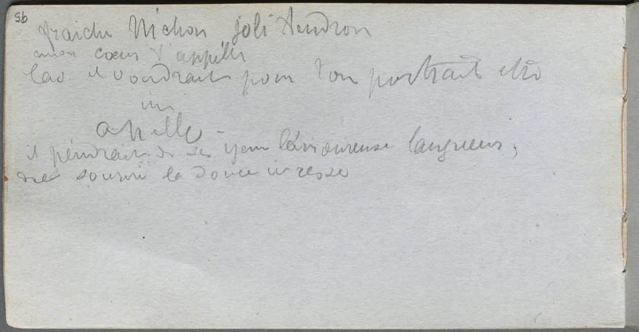 Skizzenbuch, Seite 95: Notizen von Jean Louis Ernest Meissonier