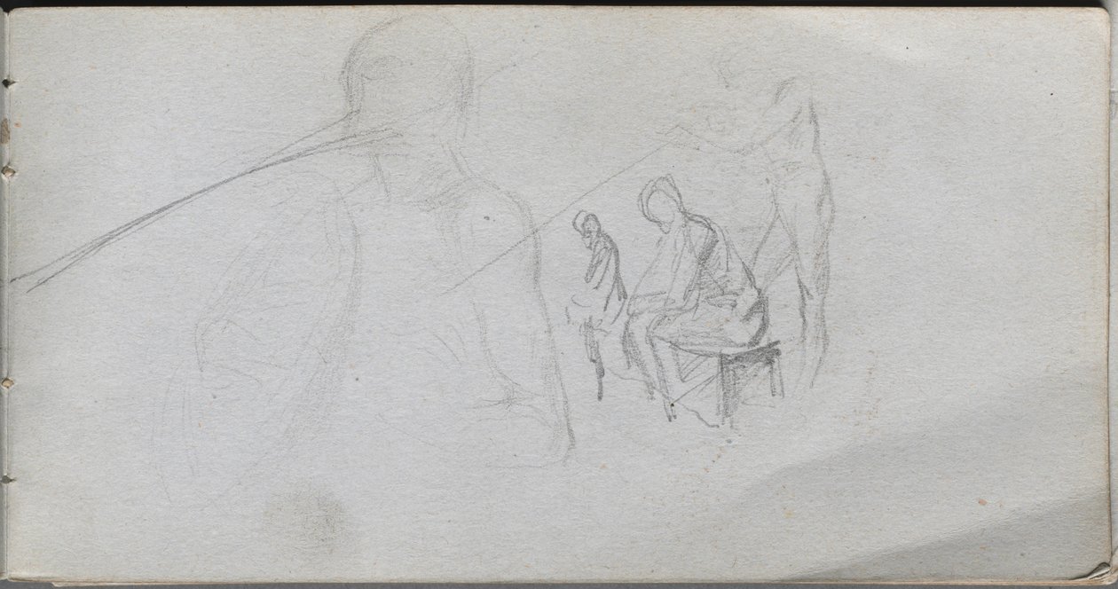 Skizzenbuch, Seite 98: Figurenstudie von Jean Louis Ernest Meissonier