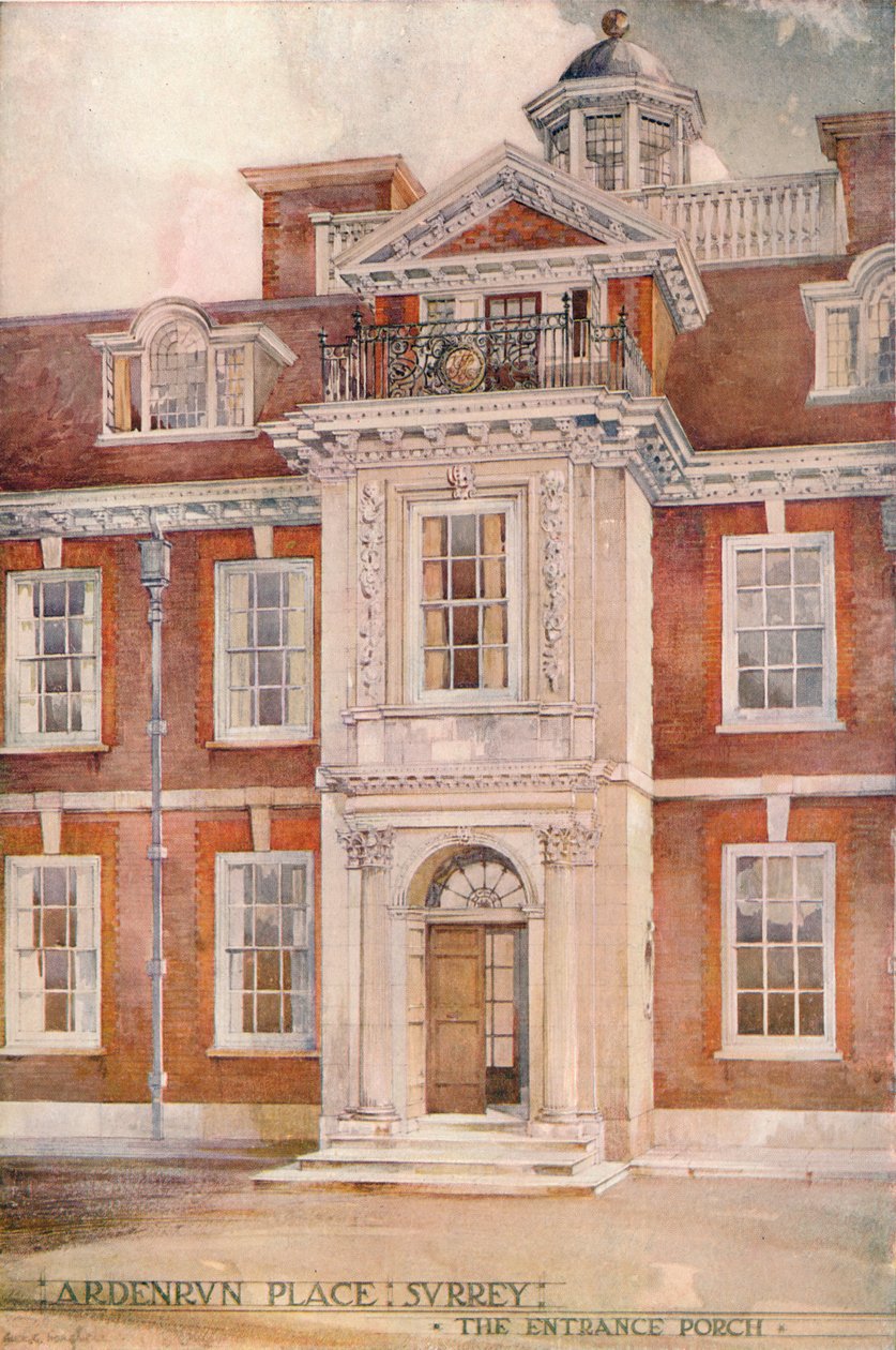 Ardenrun Place, Surrey, um 1910 von Ernest Newton