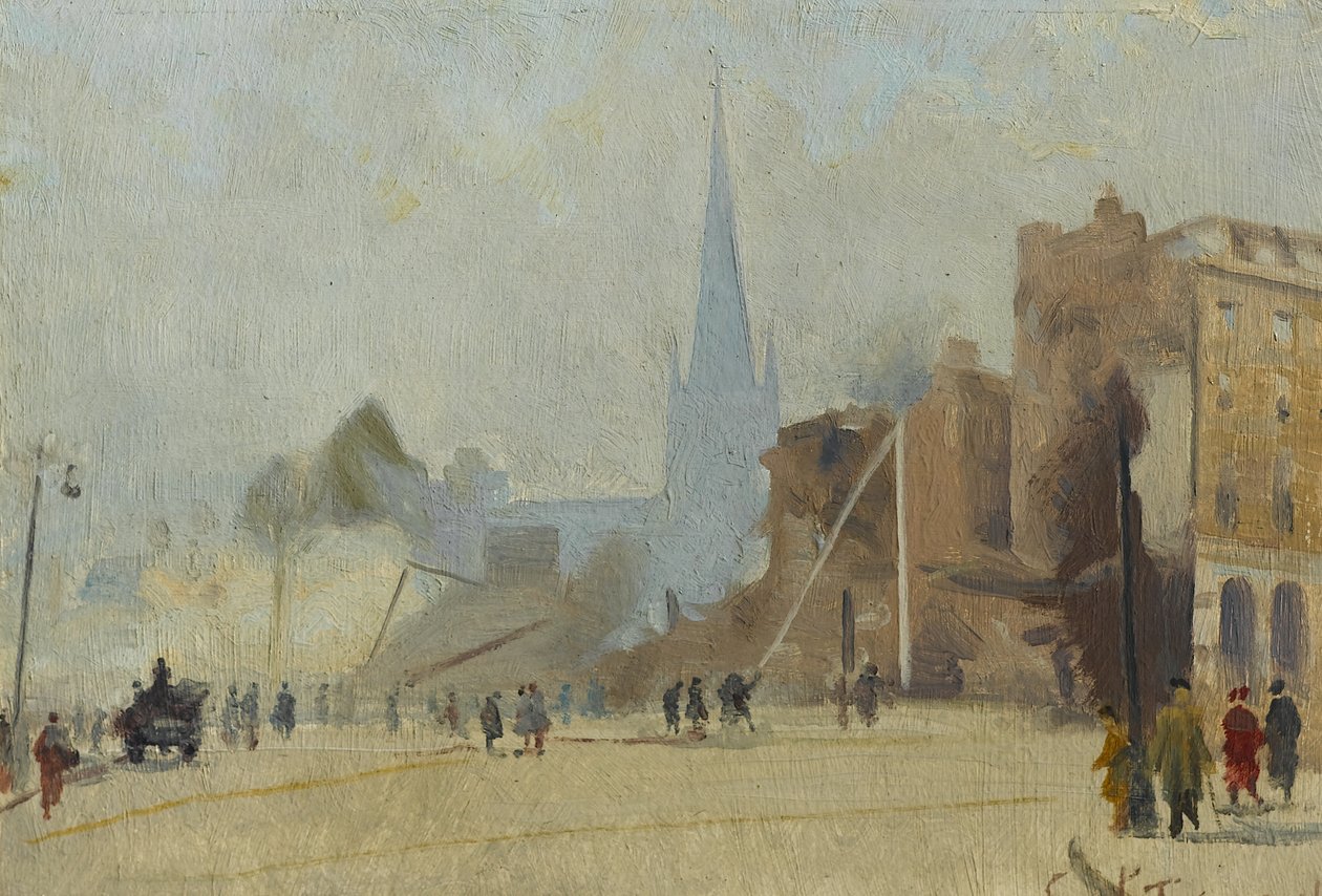 Broadgate Coventry nach dem Angriff, November 1940 von Ernest Townsend
