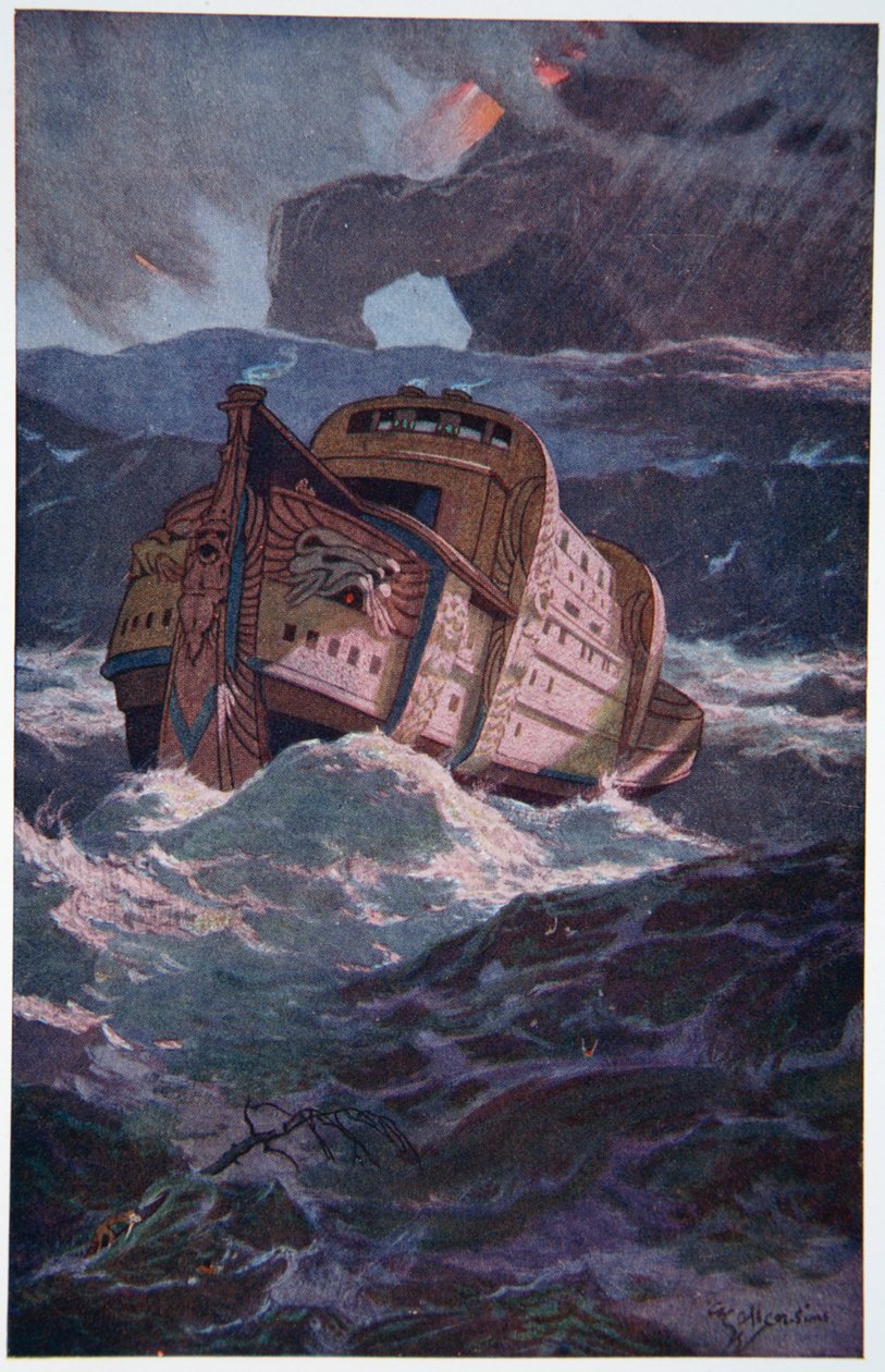 Die babylonische Sintflut, 1915 von Ernest Wellcousins