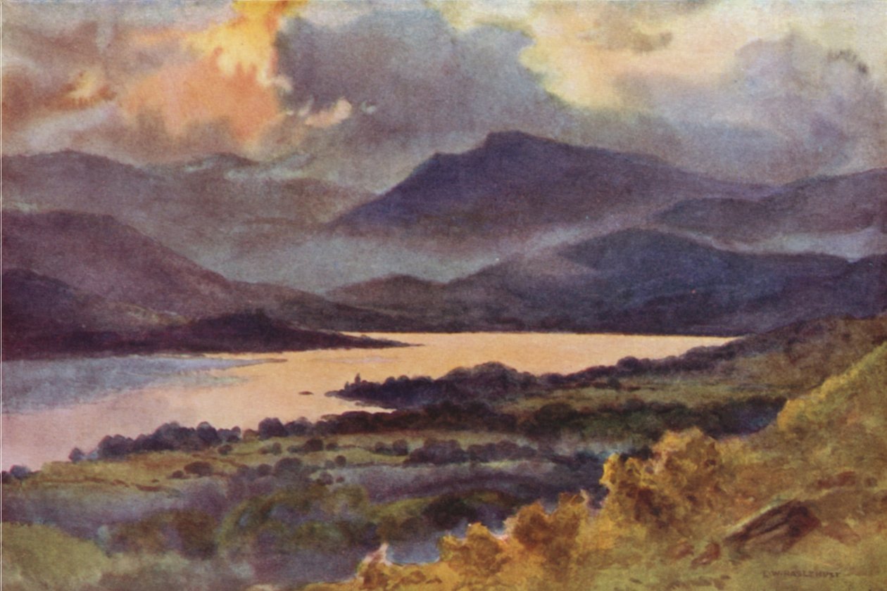 Windermere von Orrest Head von Ernest William Haslehust