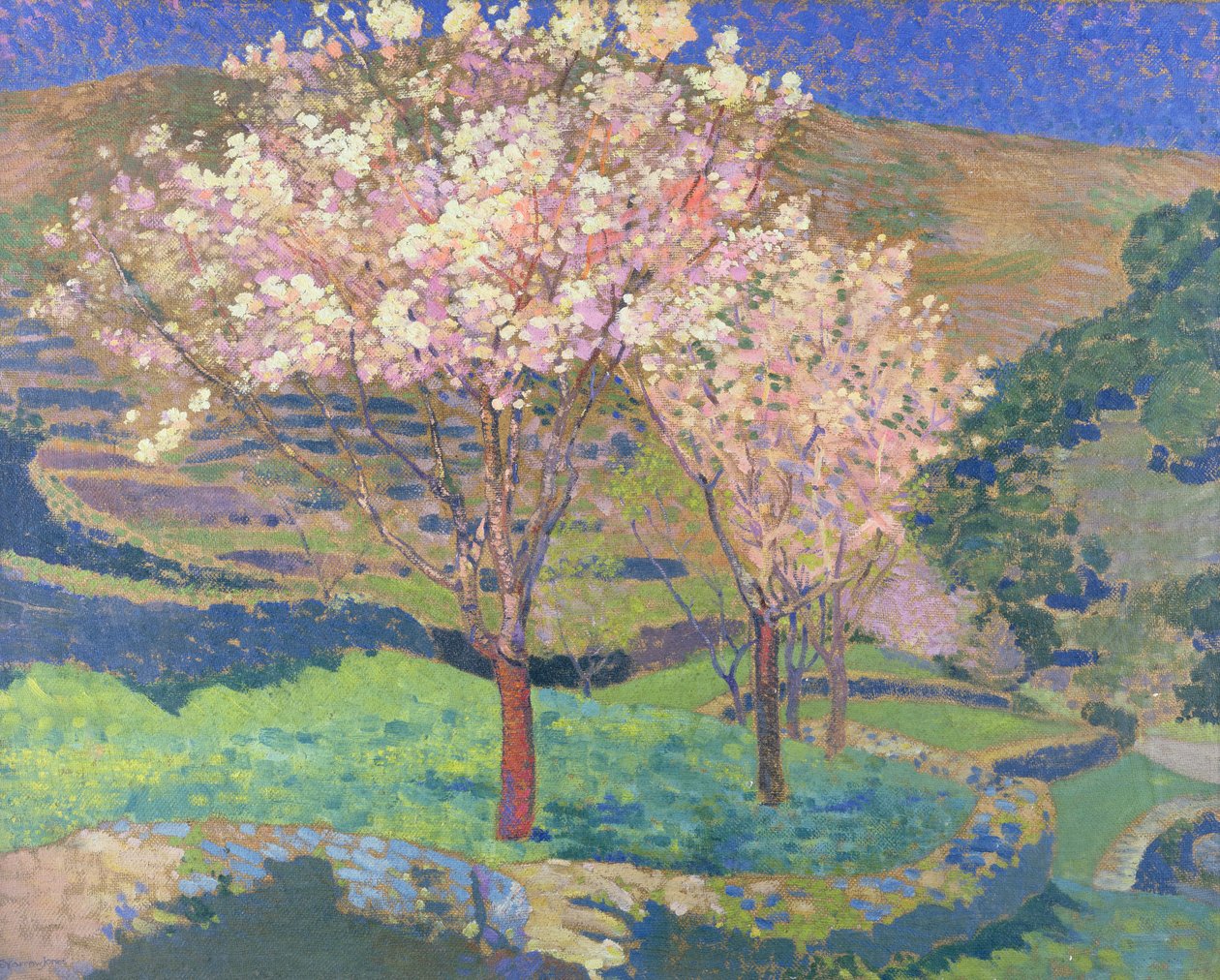 Blühende Bäume mit Terrassen von Ernest Yarrow Jones