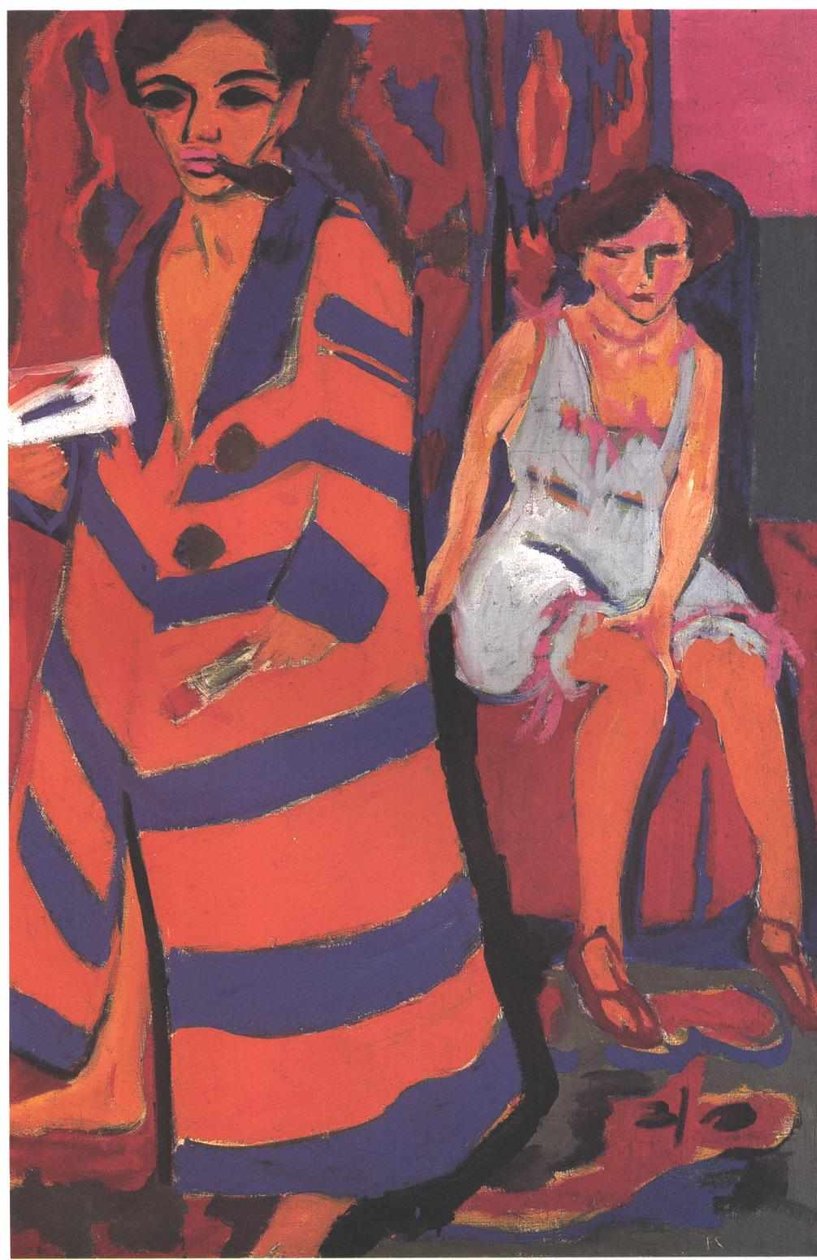 Selbstbildnis mit Modell von Ernst Ludwig Kirchner