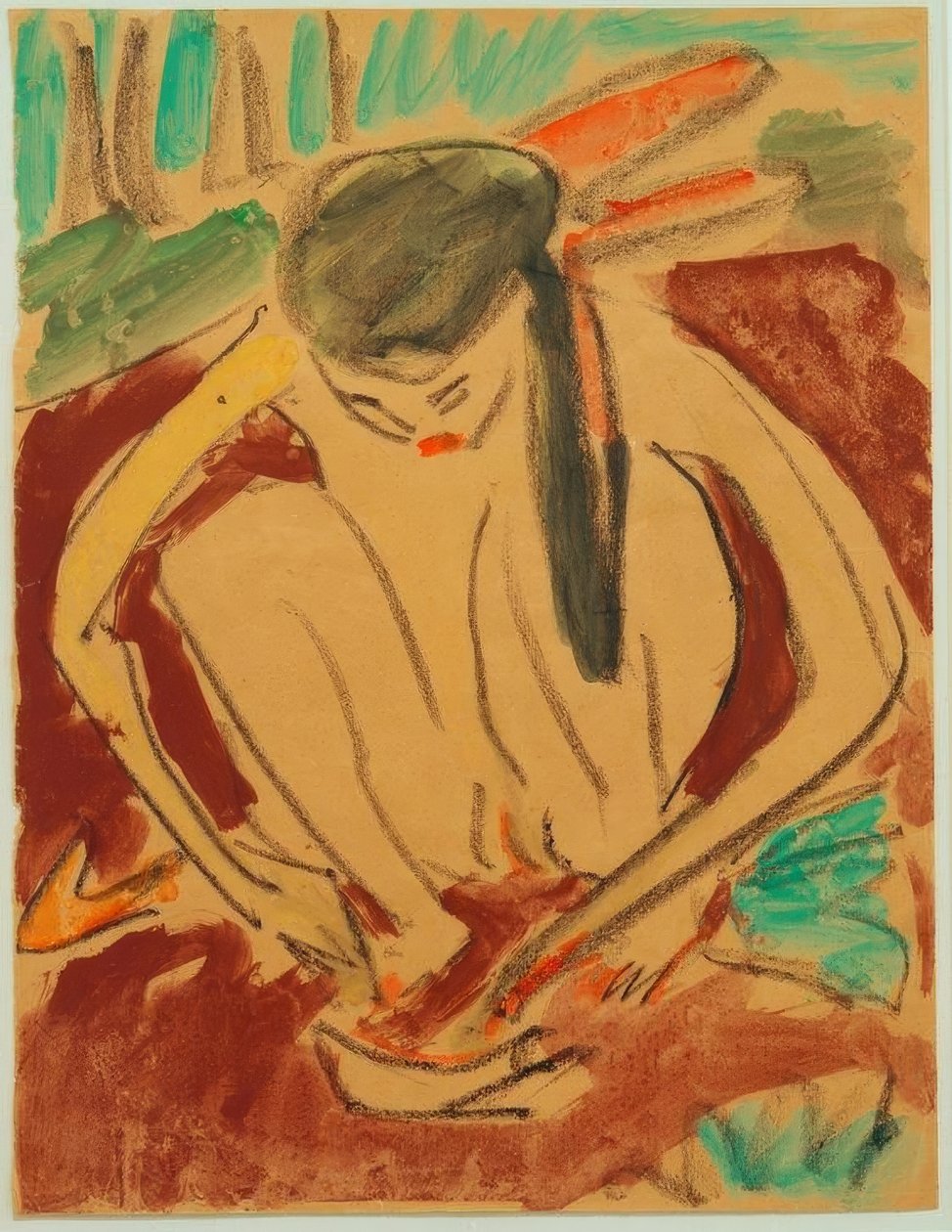 Kauerndes Mädchen von Ernst Ludwig Kirchner