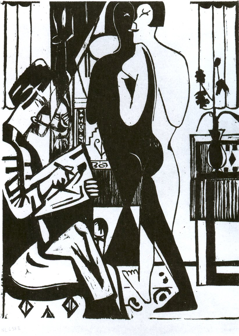 Maler und Modell von Ernst Ludwig Kirchner