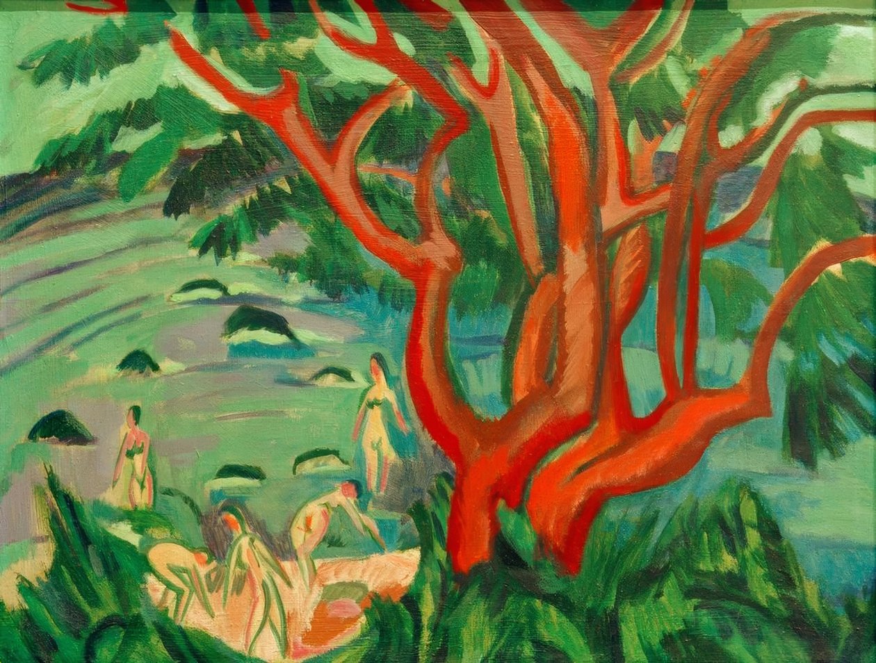 Roter Baum am Strand von Ernst Ludwig Kirchner