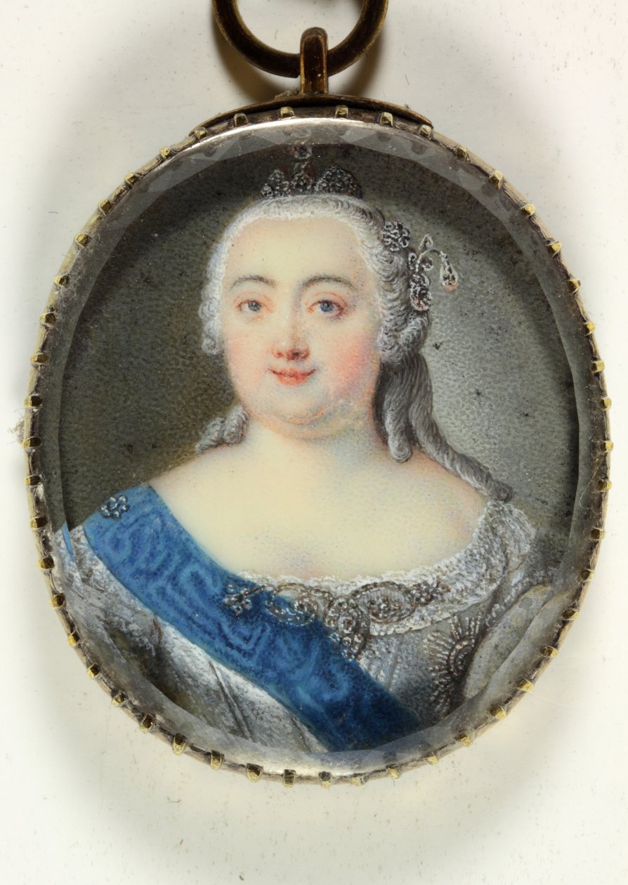 Elisabeth Petrowna, Kaiserin von Russland (Emaille) von Ernst August Abel