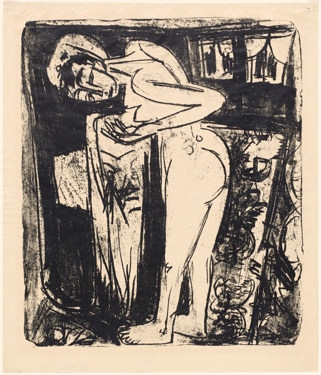 Stehender Akt in einem Raum von Ernst Ludwig Kirchner