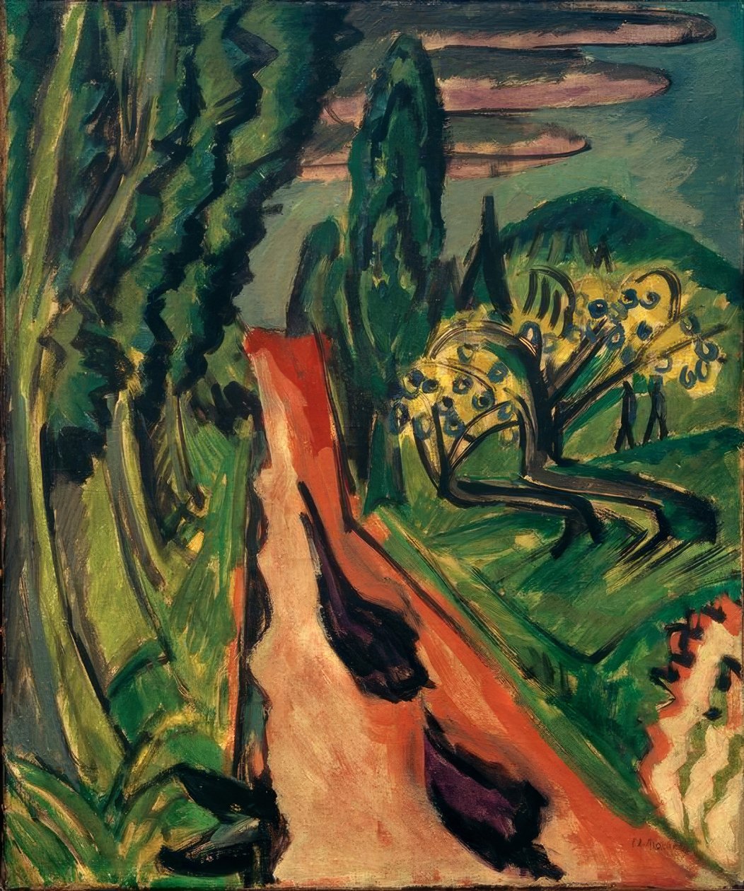 Autostraße im Taunus von Ernst Ludwig Kirchner