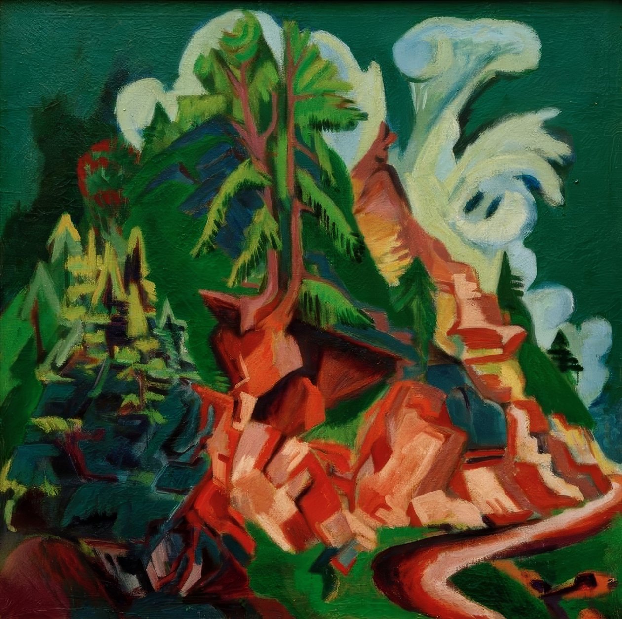 Der Berg. Der Weg zu Stafel von Ernst Ludwig Kirchner