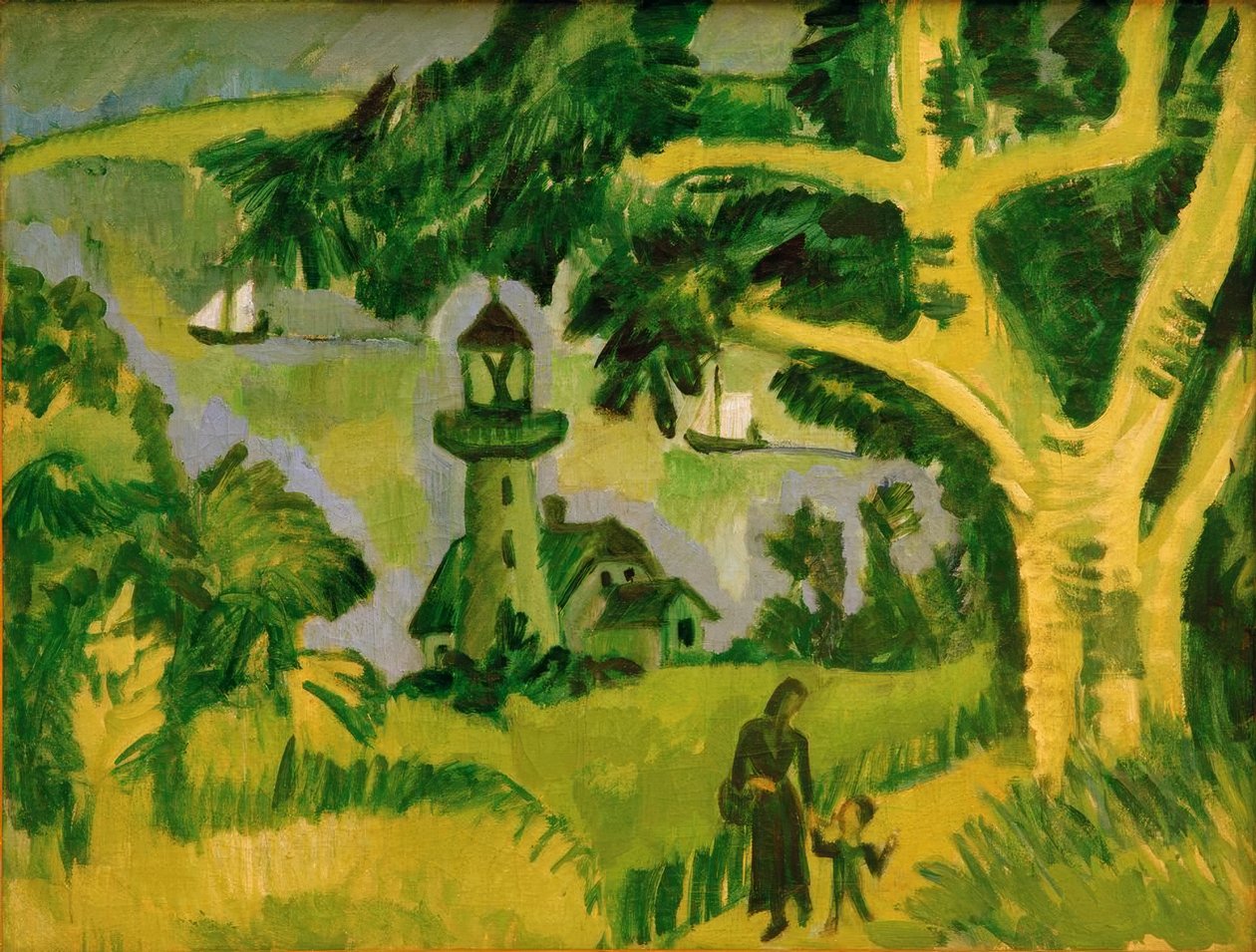 Der Leuchtturm auf Fehmarn von Ernst Ludwig Kirchner