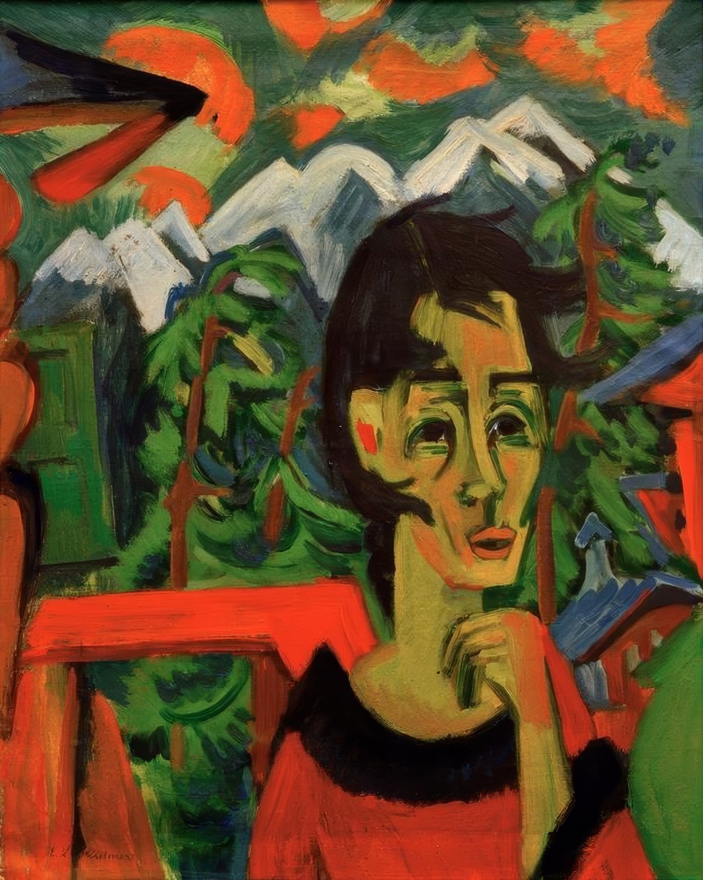 Mädchen im Föhn von Ernst Ludwig Kirchner