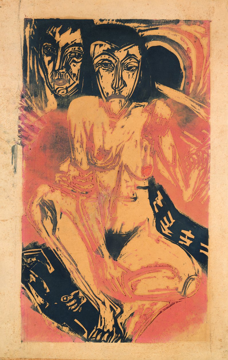 Melancholisches Mädchen von Ernst Ludwig Kirchner