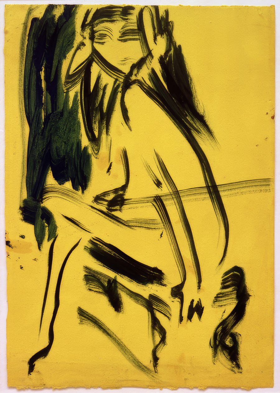 Ohne Titel (Sitzendes Mädchen) von Ernst Ludwig Kirchner