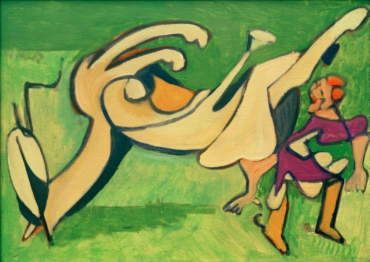 Reiterin mit gestürztem Pferd von Ernst Ludwig Kirchner