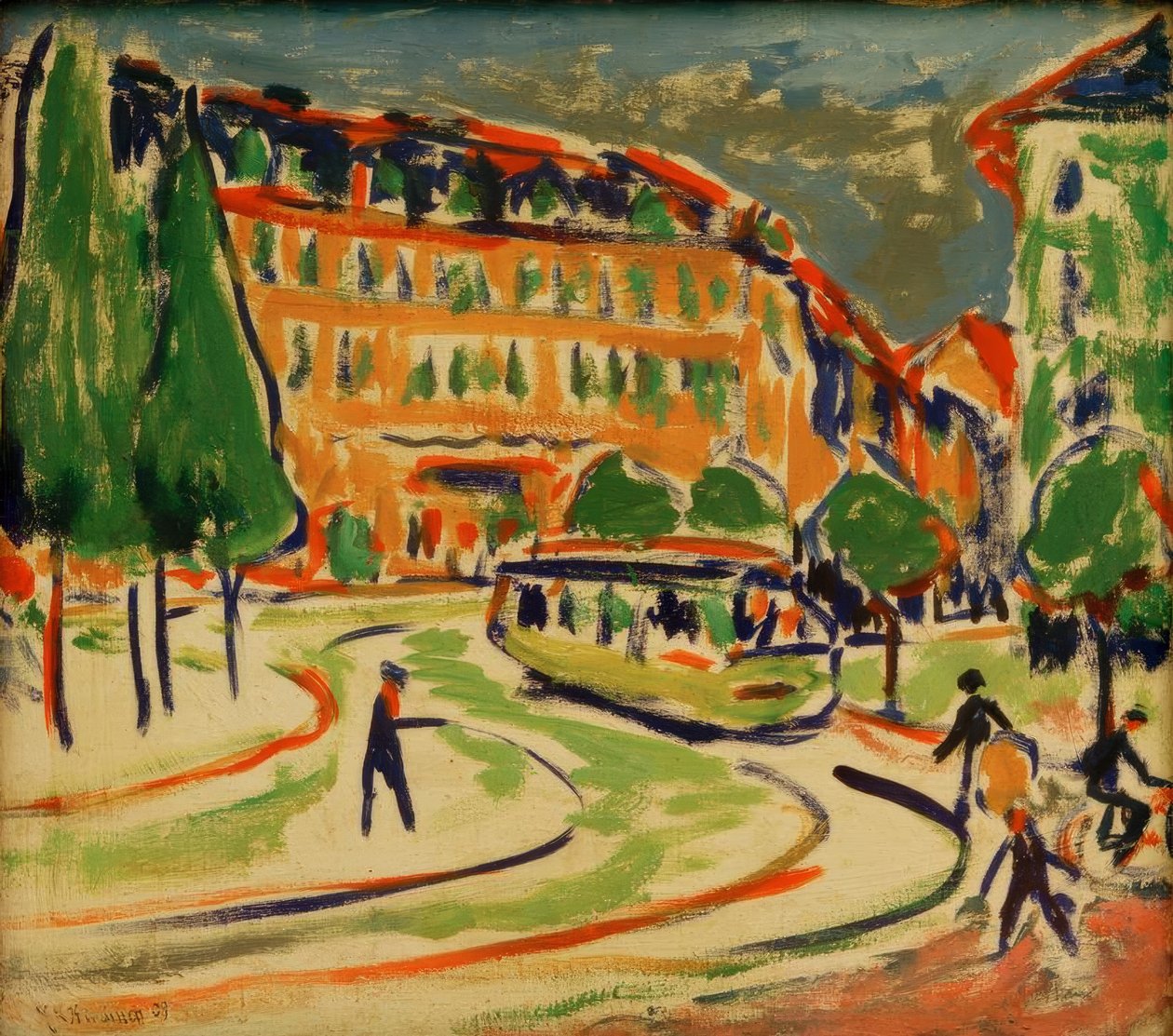 Straßenbahn in Dresden von Ernst Ludwig Kirchner