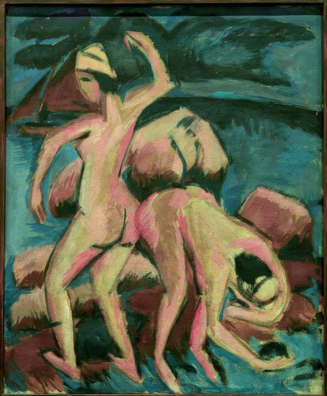 Zwei Badende, Fehmarn von Ernst Ludwig Kirchner