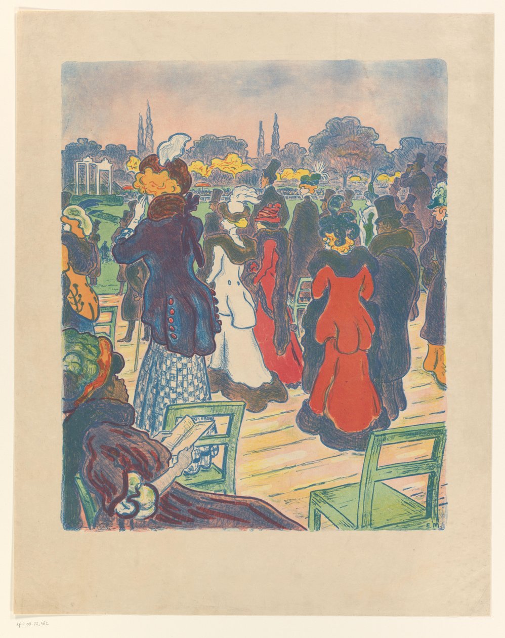 Publikum bei einer Rennbahn von Ernst Matthes