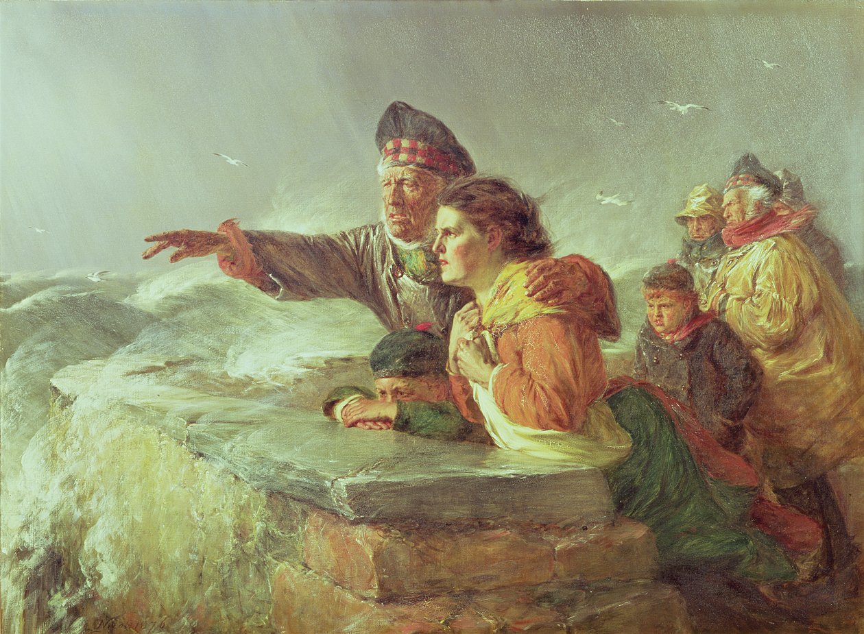Das fehlende Boot, ca. 1876 von Erskine Nicol