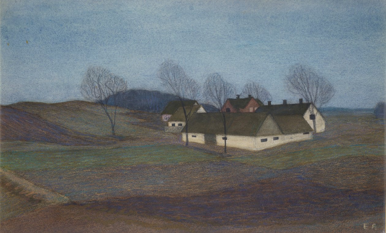 Ein Bauernhof in Zeeland (Pastell) von Ester Almqvist