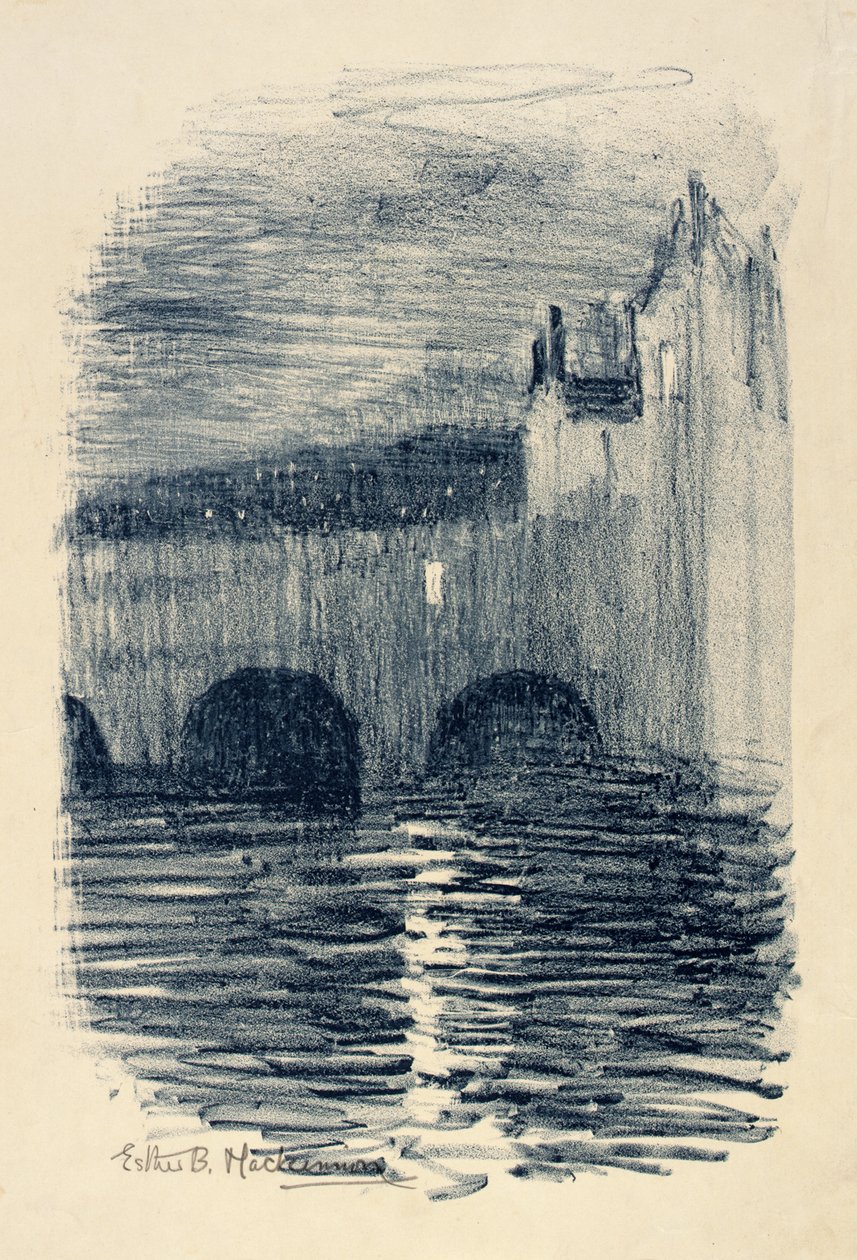 Pulteney Bridge, Bath - Dämmerung von Esther Blaikie MacKinnon