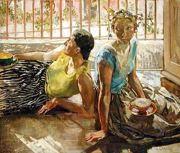 Zwei Mädchen, ca. 1935 von Ethel Gabain