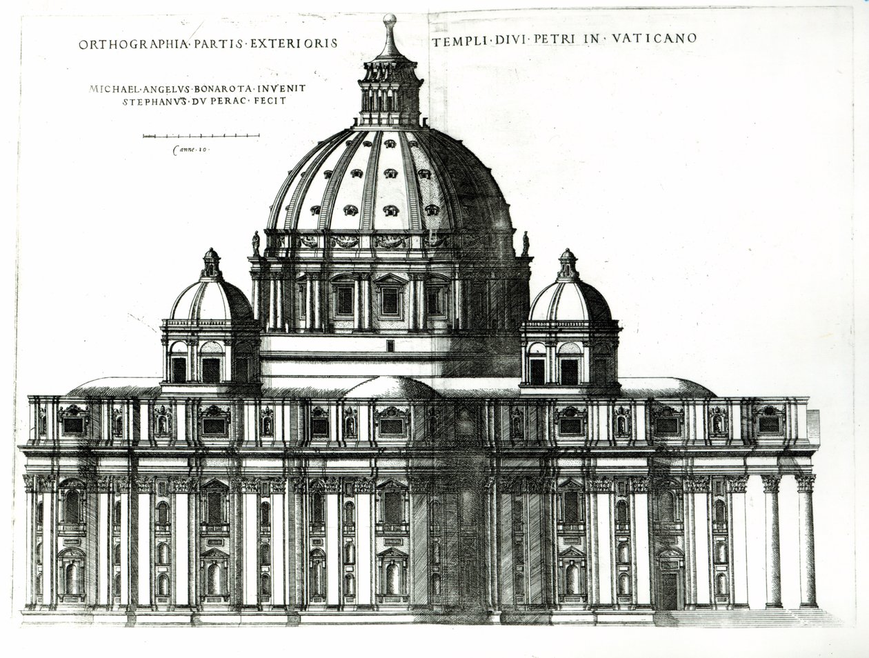 Das Äußere des Petersdoms in Rom, aus 