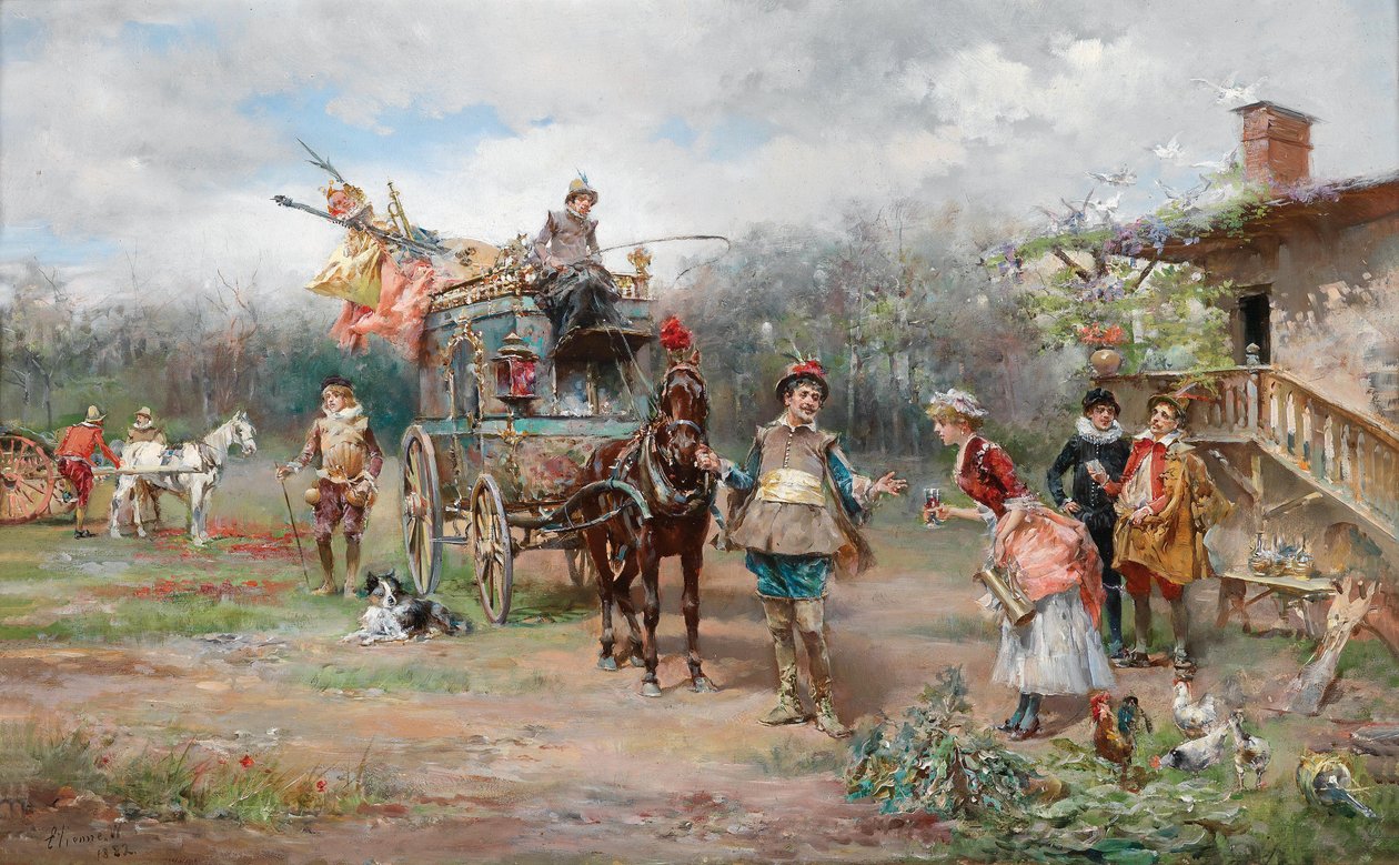 Kurze Rast der Theatergruppe von Etienne W.