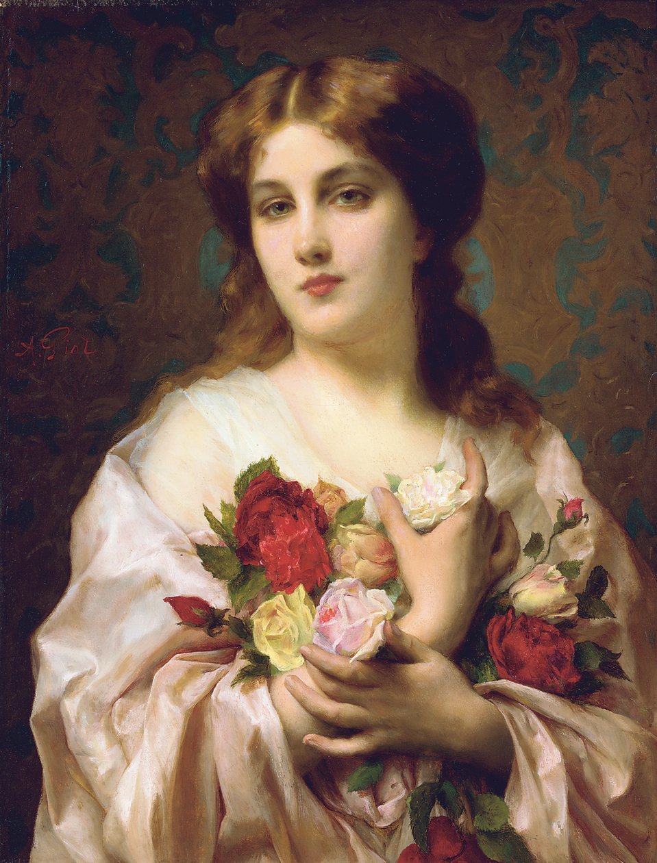 Porträt eines Mädchens von Etienne Adolphe Piot