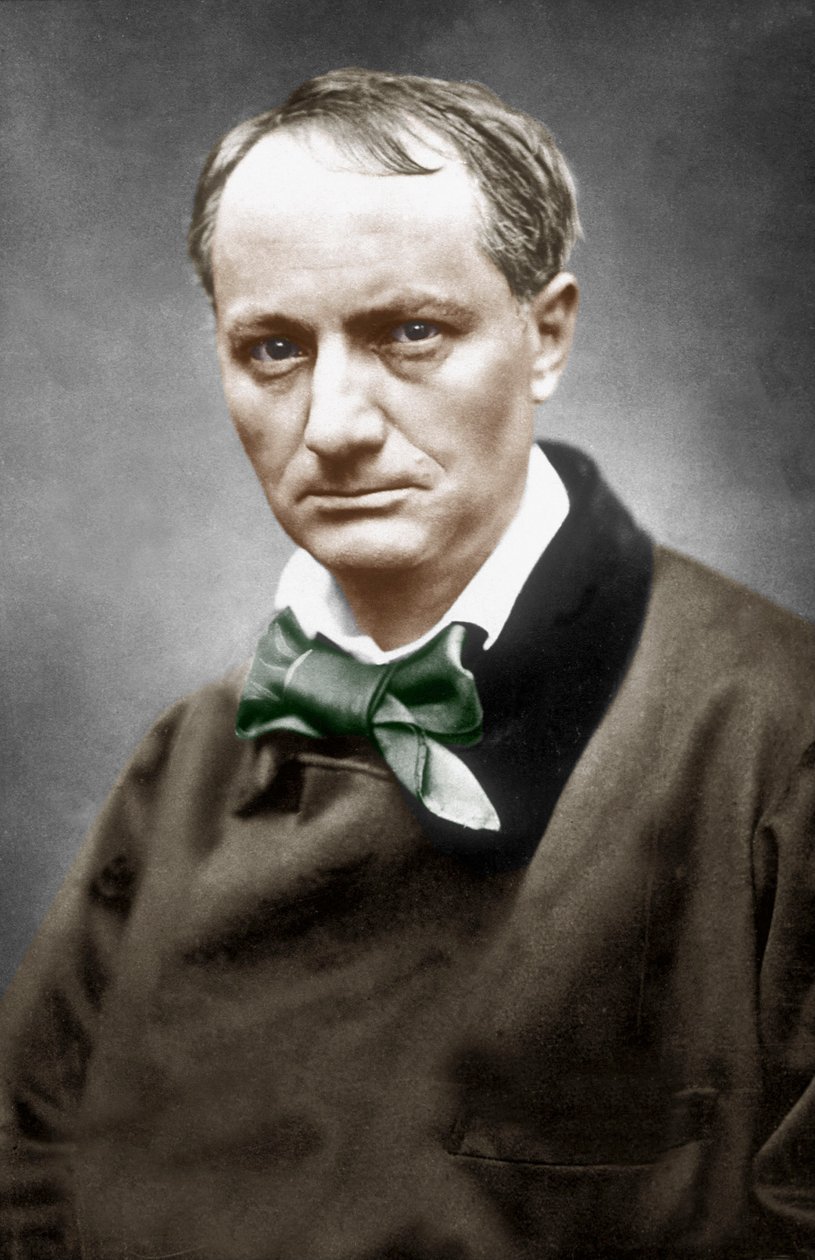 Charles Baudelaire, ca. 1866 (handkoloriertes Foto) von Etienne Carjat