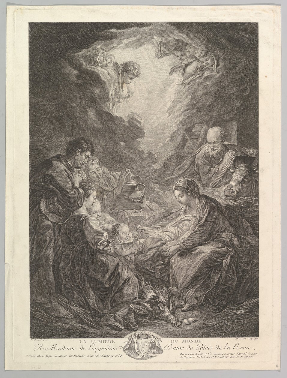 Das Licht der Welt, 1761 von Etienne Fessard