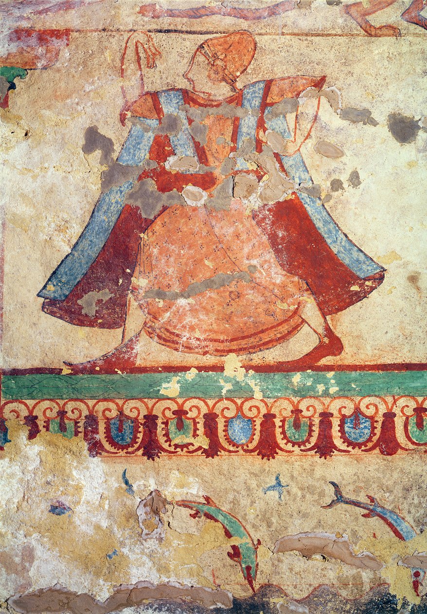 Tänzerin, aus dem Grab der Löwen, ca. 520 v. Chr. von Etruscan