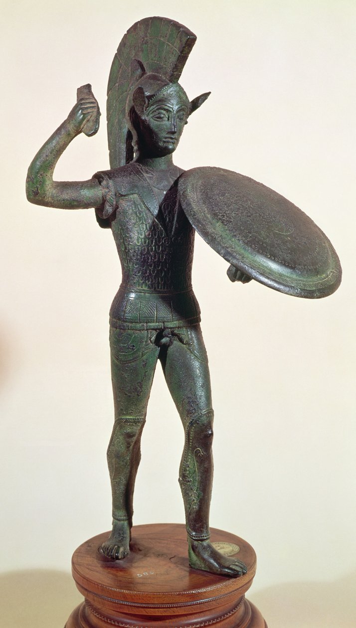 Der Gott Mars oder ein Krieger (Bronze) von Etruscan