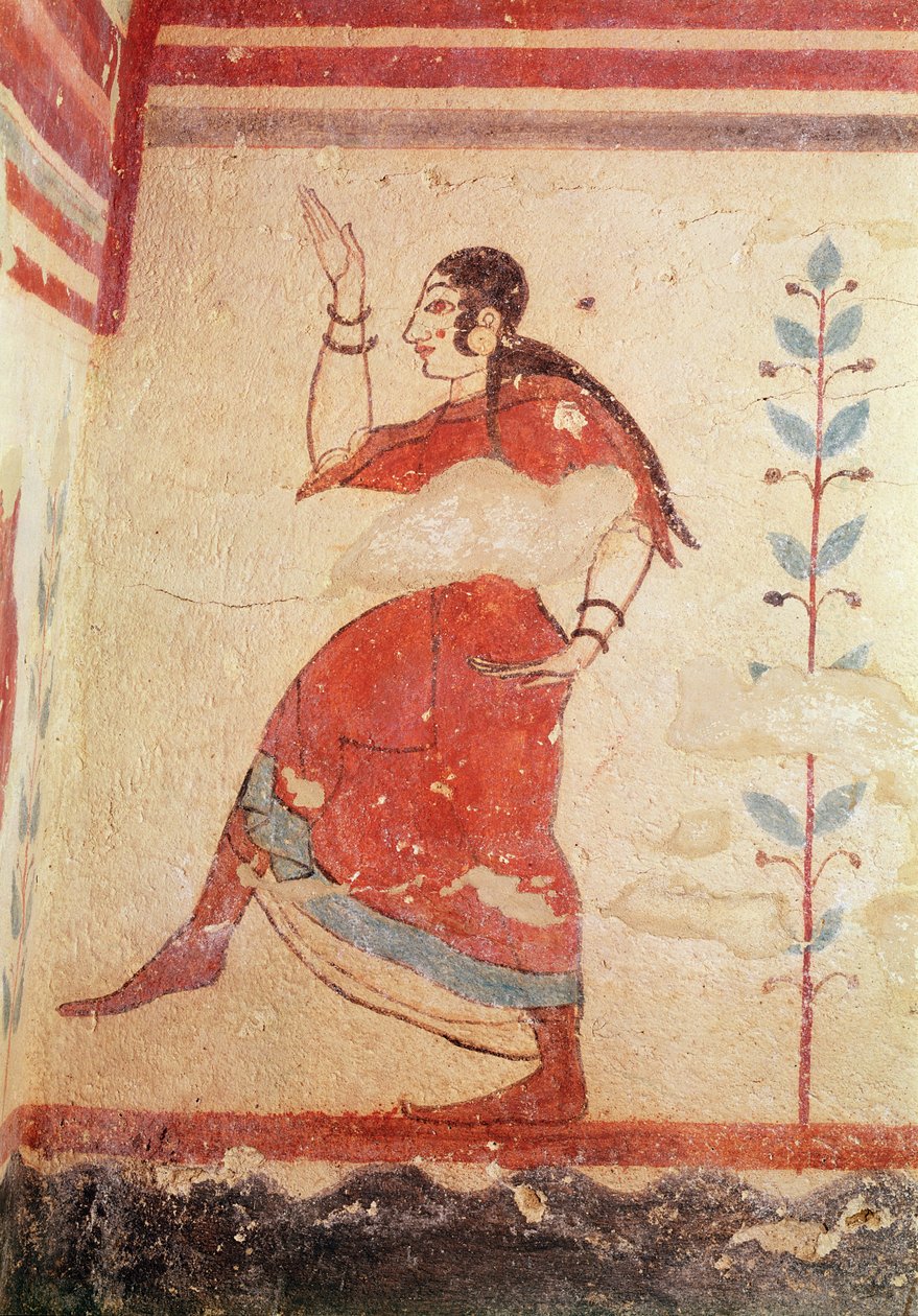 Grab der Akrobaten, Tänzerin (Detail) von Etruscan