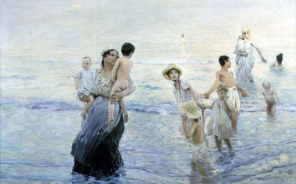 Juli (Am Strand) von Ettore Tito