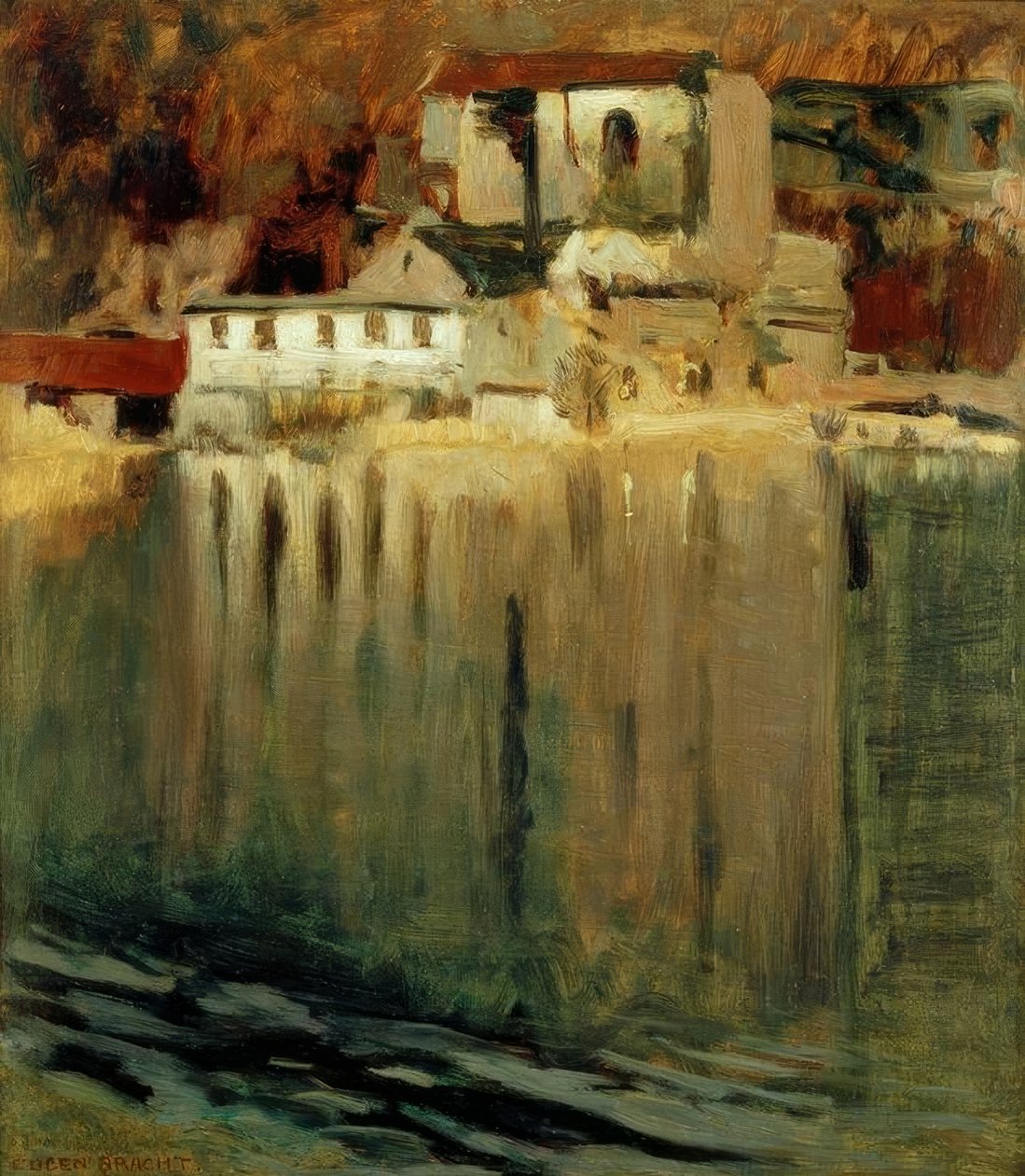 Gipsmühle am Teich von Eugen Felix Prosper Bracht