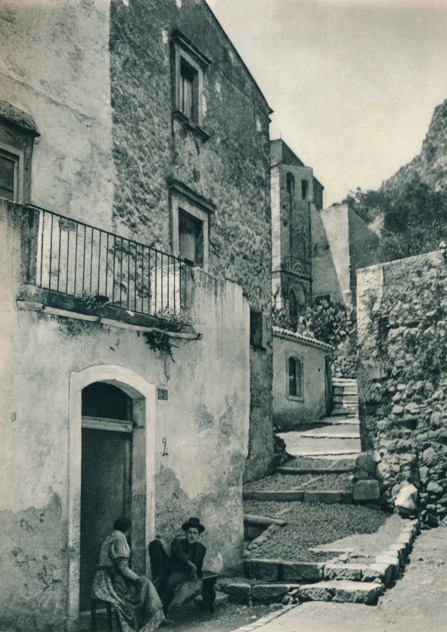 Straße in Taormina, Sizilien, Italien von Eugen Poppel