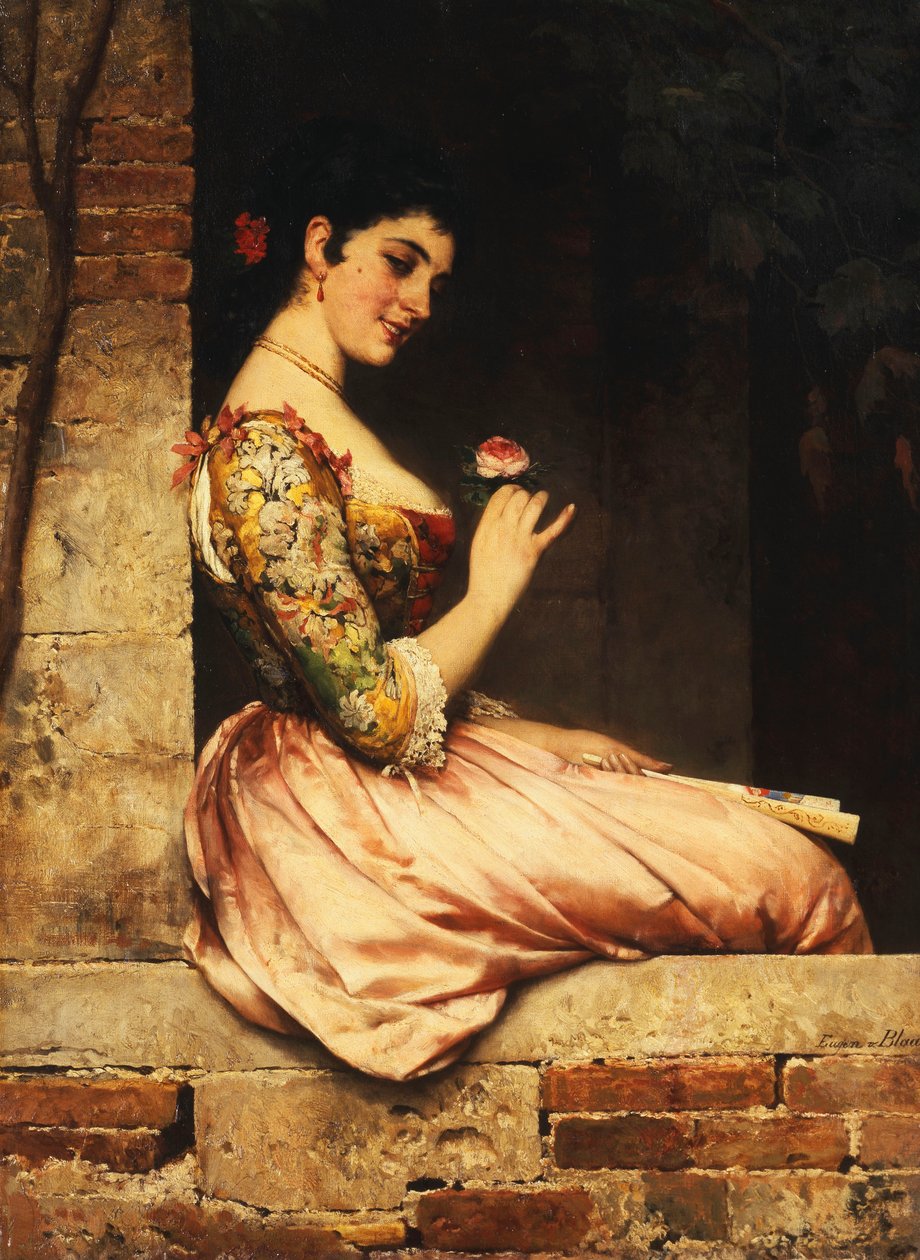 Die rosa Rose von Eugen von Blaas